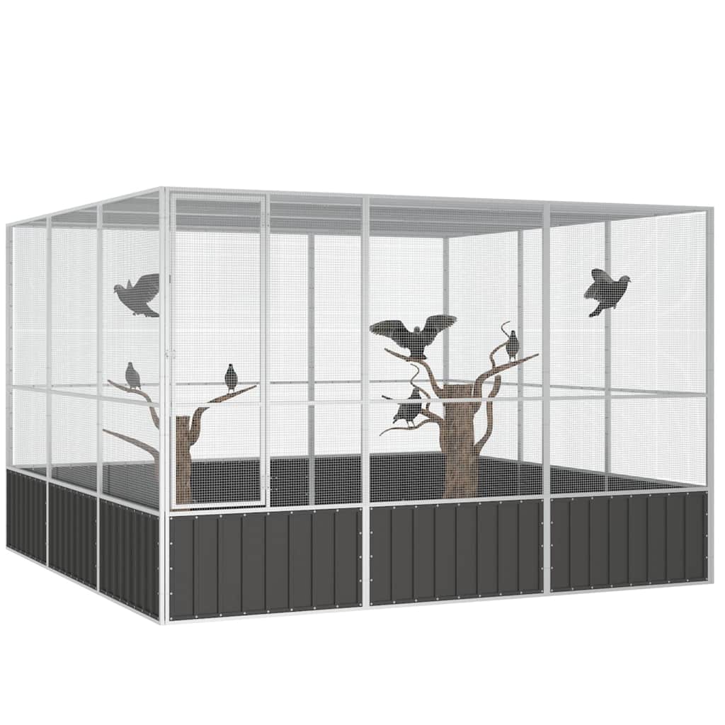 Large Walk-In Bird Aviary Galvanised Steel | HomeAndLiving