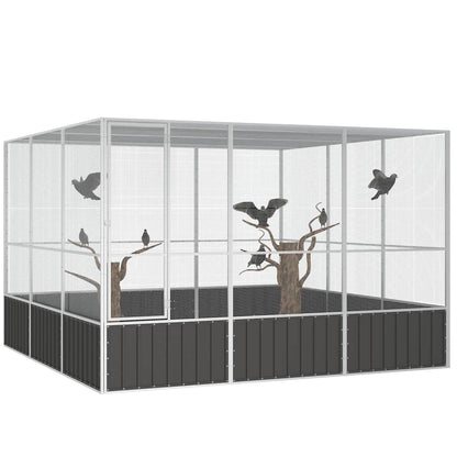 Large Walk-In Bird Aviary Galvanised Steel | HomeAndLiving