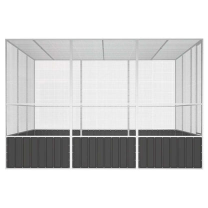 Large Walk-In Bird Aviary Galvanised Steel | HomeAndLiving