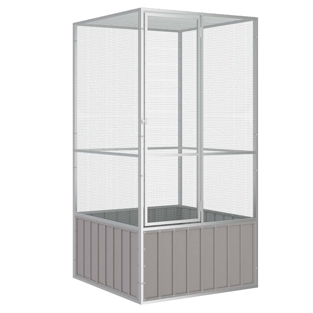Large Bird Aviary Galvanised Steel 211cm | HomeAndLiving