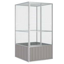 Large Bird Aviary Galvanised Steel 211cm | HomeAndLiving