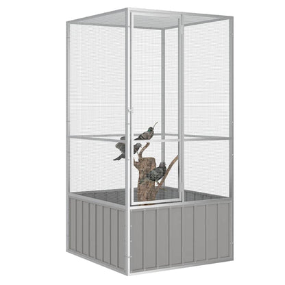Large Bird Aviary Galvanised Steel 211cm | HomeAndLiving