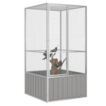 Large Bird Aviary Galvanised Steel 211cm | HomeAndLiving