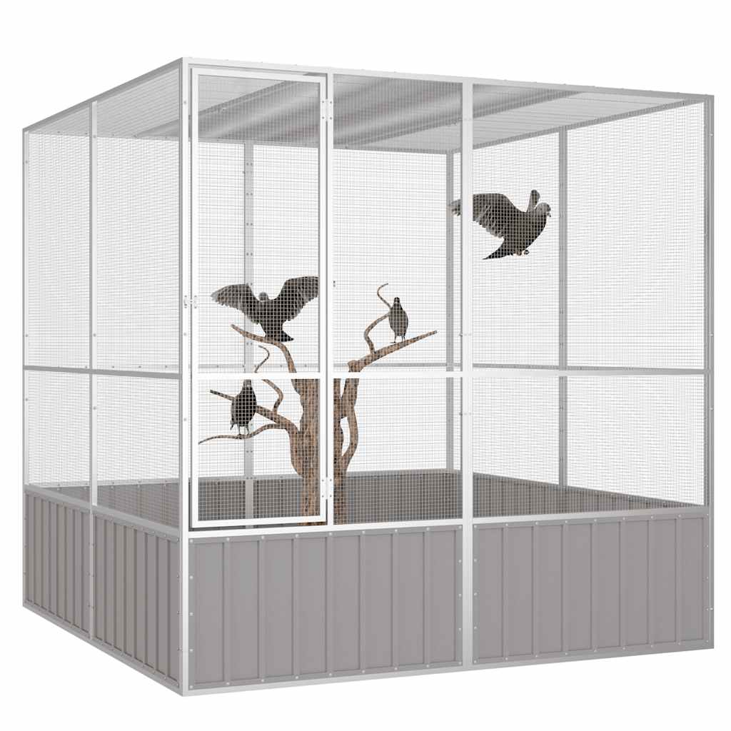 Large Galvanised Steel Bird Aviary Cage | HomeAndLiving