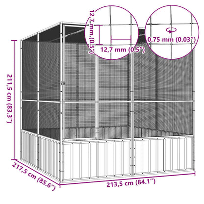 Large Galvanised Steel Bird Aviary Cage | HomeAndLiving