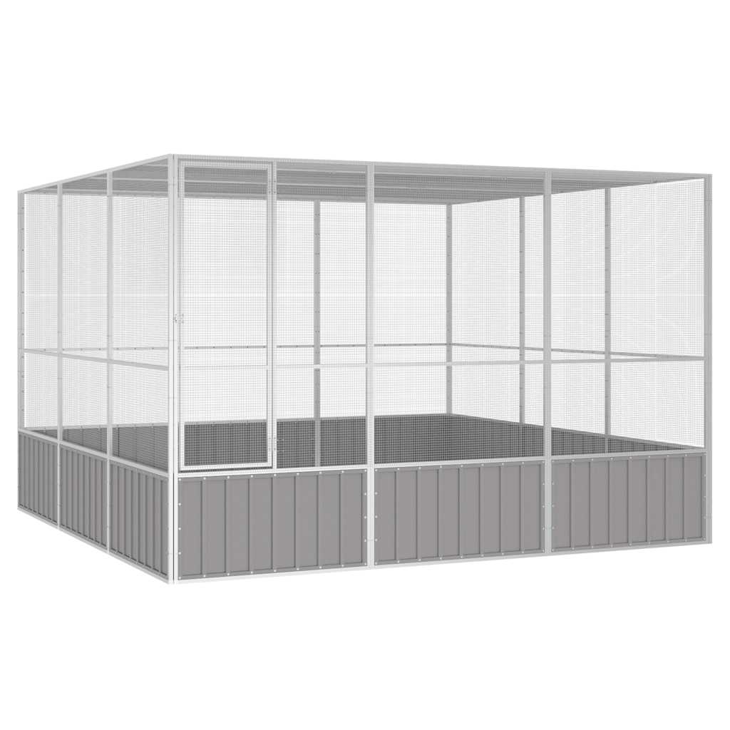 Large Bird Aviary Galvanised Steel 3x3m | HomeAndLiving