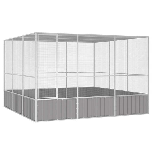 Large Bird Aviary Galvanised Steel 3x3m | HomeAndLiving