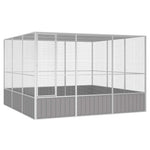Large Bird Aviary Galvanised Steel 3x3m | HomeAndLiving