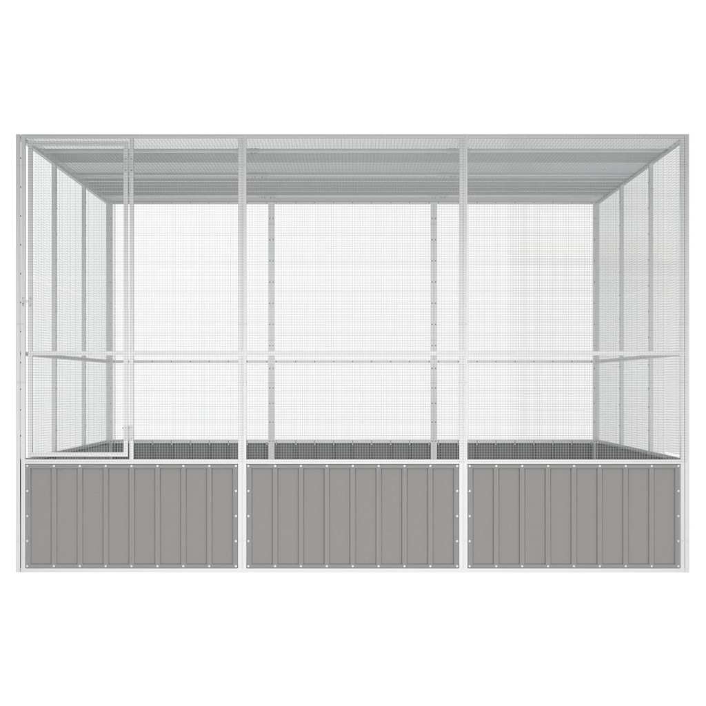 Large Bird Aviary Galvanised Steel 3x3m | HomeAndLiving