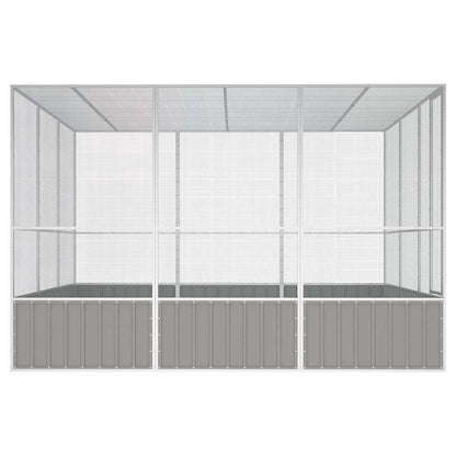 Large Bird Aviary Galvanised Steel 3x3m | HomeAndLiving