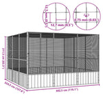 Large Bird Aviary Galvanised Steel 3x3m | HomeAndLiving