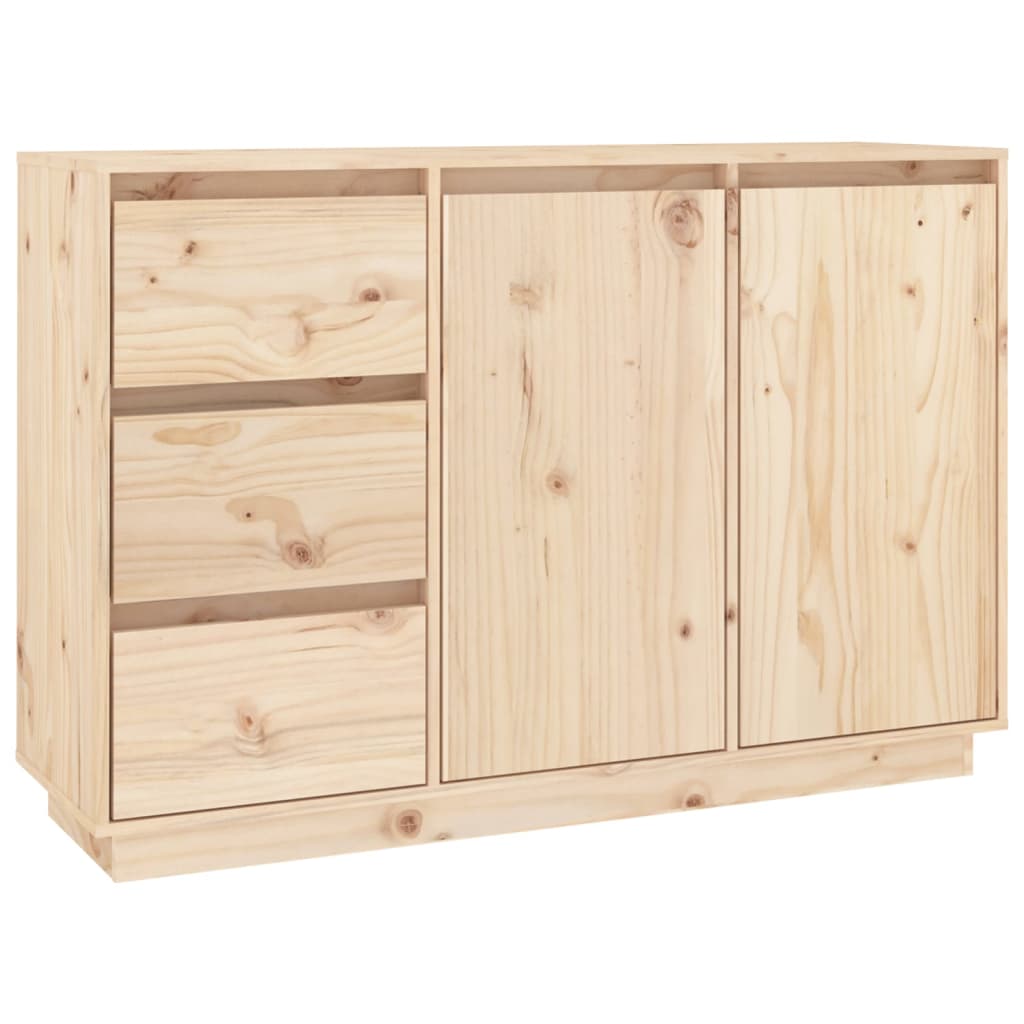 Solid Pine Wood Sideboard 3 Drawers 2 Doors | HomeAndLiving