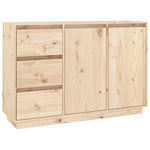 Solid Pine Wood Sideboard 3 Drawers 2 Doors | HomeAndLiving