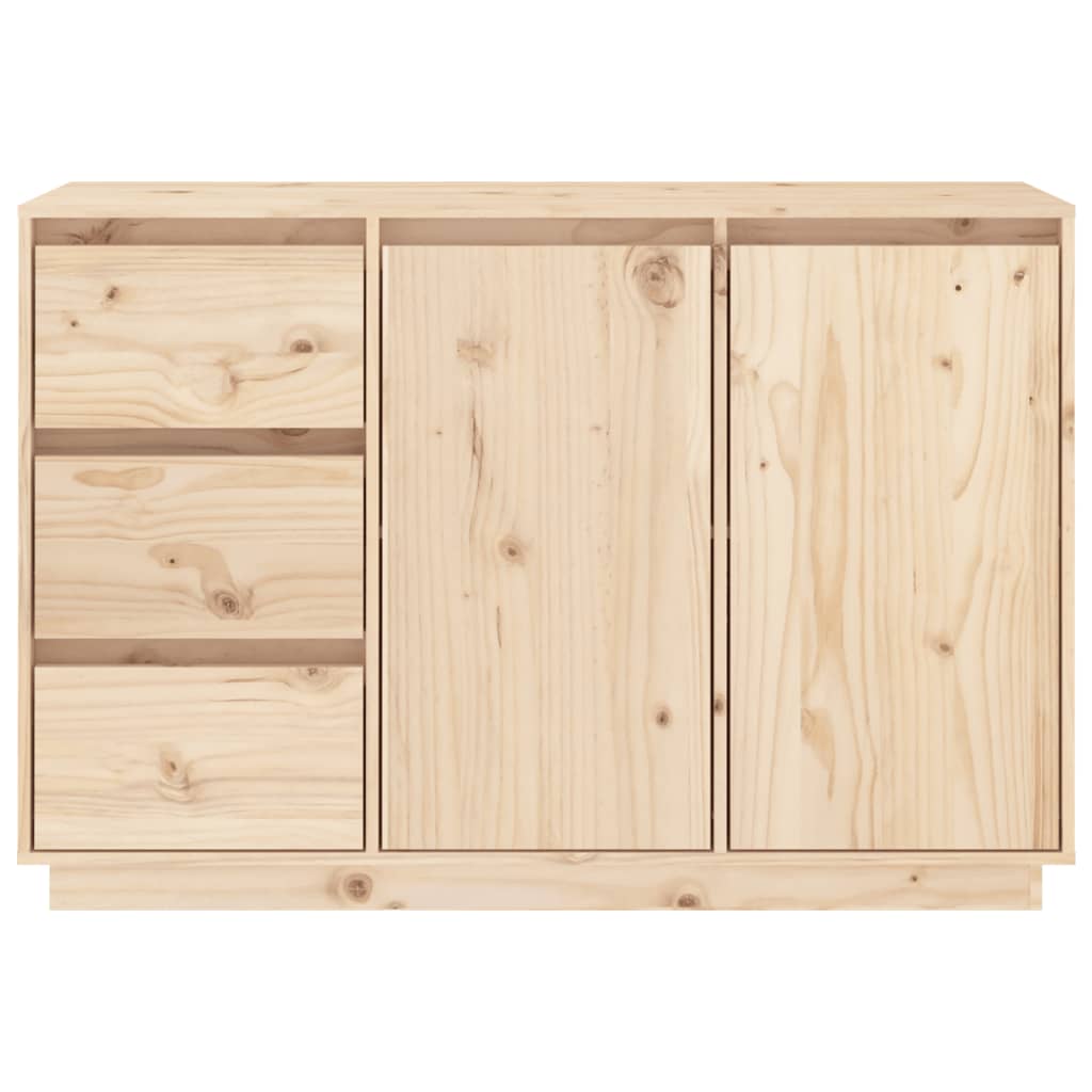 Solid Pine Wood Sideboard 3 Drawers 2 Doors | HomeAndLiving
