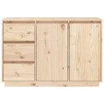 Solid Pine Wood Sideboard 3 Drawers 2 Doors | HomeAndLiving