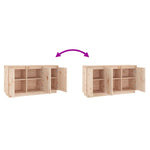 Solid Pine Sideboard 111cm Storage Cabinet | HomeAndLiving