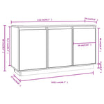 Solid Pine Sideboard 111cm Storage Cabinet | HomeAndLiving