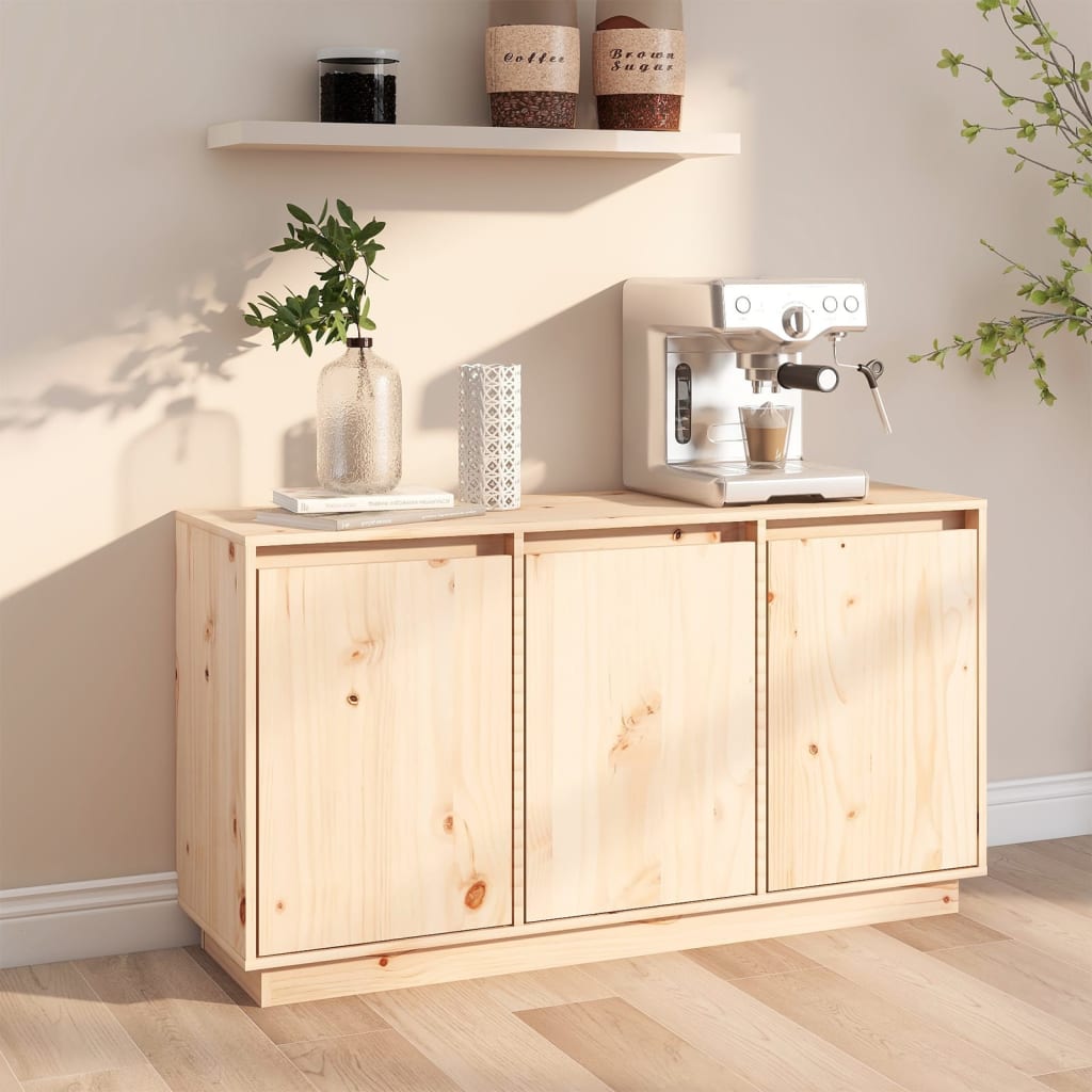 Solid Pine Sideboard 111cm Storage Cabinet | HomeAndLiving