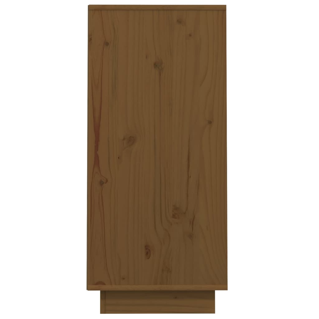 Console Cabinet  Solid Wood Pine Honey Brown/White/Black