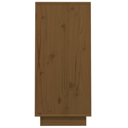 Console Cabinet  Solid Wood Pine Honey Brown/White/Black