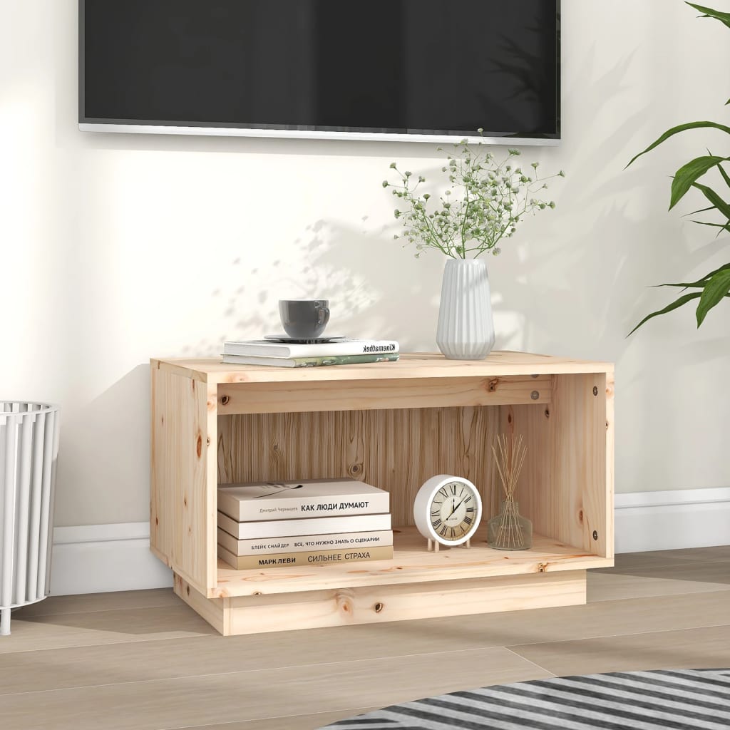 TV Cabinet Solid Wood Pine Natural/Honey Brown/White/Black