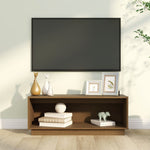 TV Cabinet Honey Brown Solid Wood Pine