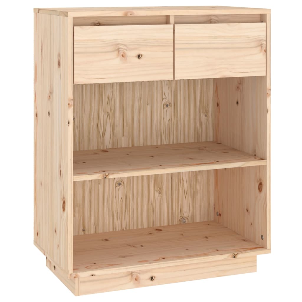 Console Cabinet Solid Wood Pine Brown/Natural/White/Black
