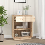 Console Cabinet Solid Wood Pine Brown/Natural/White/Black