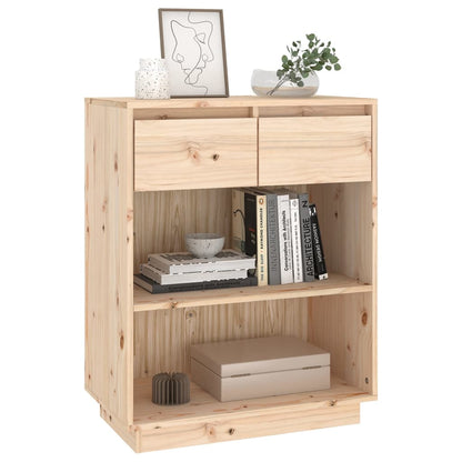 Console Cabinet Solid Wood Pine Brown/Natural/White/Black