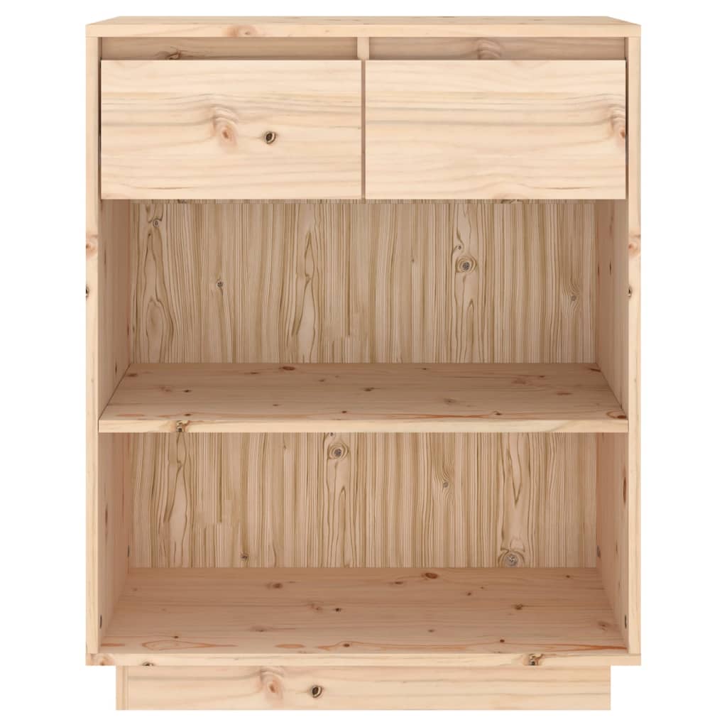 Console Cabinet Solid Wood Pine Brown/Natural/White/Black