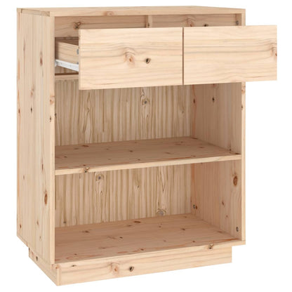 Console Cabinet Solid Wood Pine Brown/Natural/White/Black