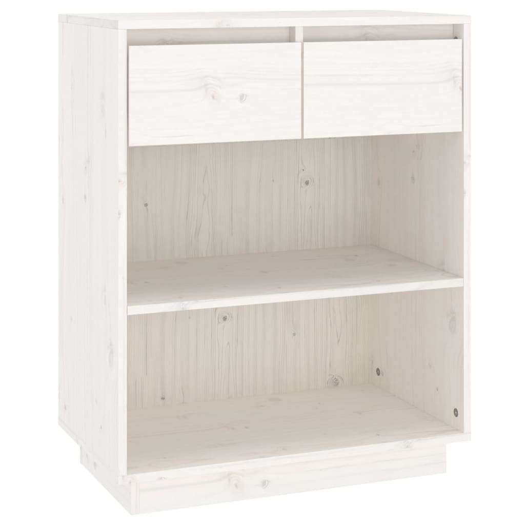 Console Cabinet Solid Wood Pine Brown/Natural/White/Black