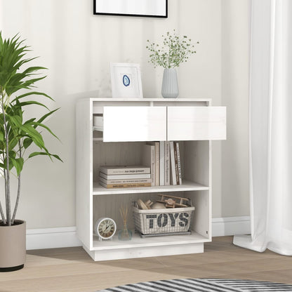 Console Cabinet Solid Wood Pine Brown/Natural/White/Black
