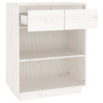 Console Cabinet Solid Wood Pine Brown/Natural/White/Black