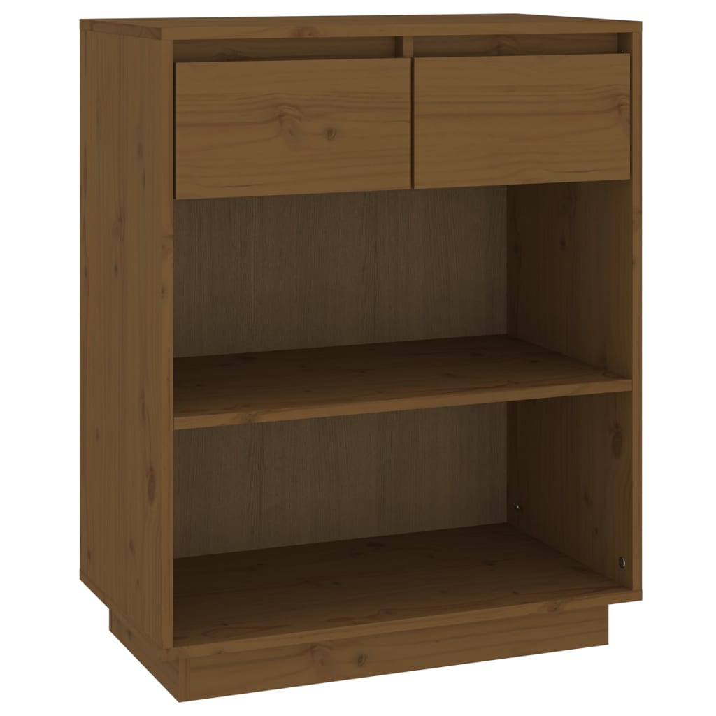Console Cabinet Solid Wood Pine Brown/Natural/White/Black