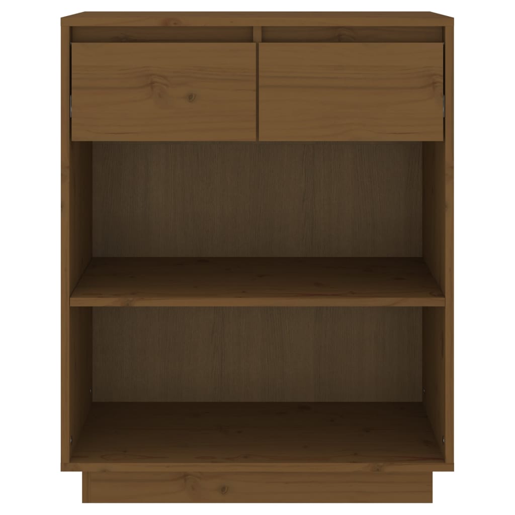 Console Cabinet Solid Wood Pine Brown/Natural/White/Black