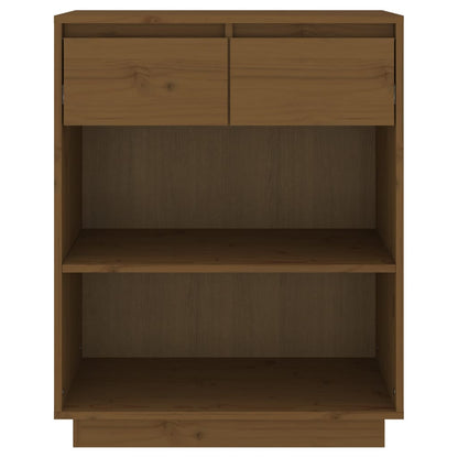Console Cabinet Solid Wood Pine Brown/Natural/White/Black