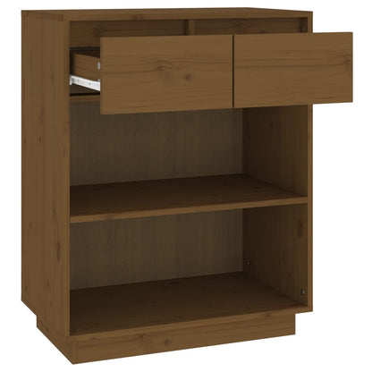 Console Cabinet Solid Wood Pine Brown/Natural/White/Black