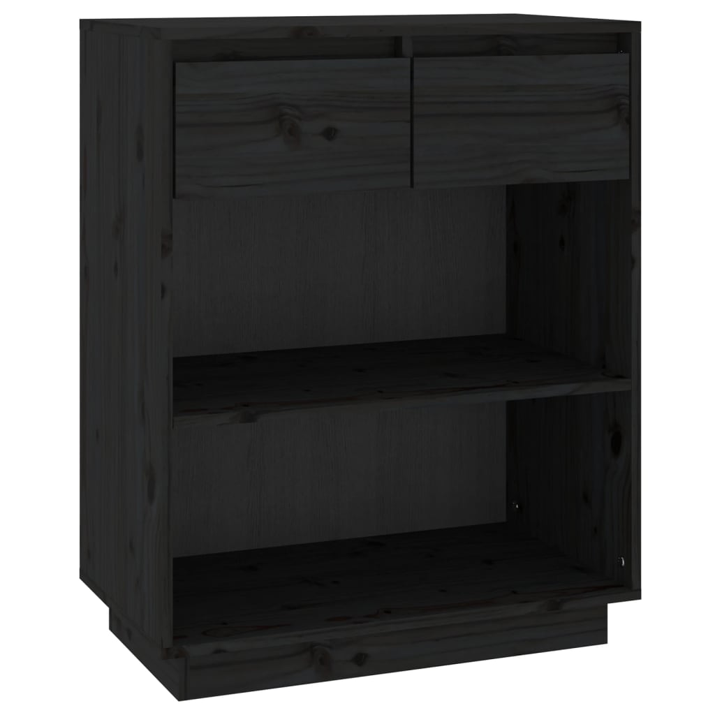 Console Cabinet Solid Wood Pine Brown/Natural/White/Black