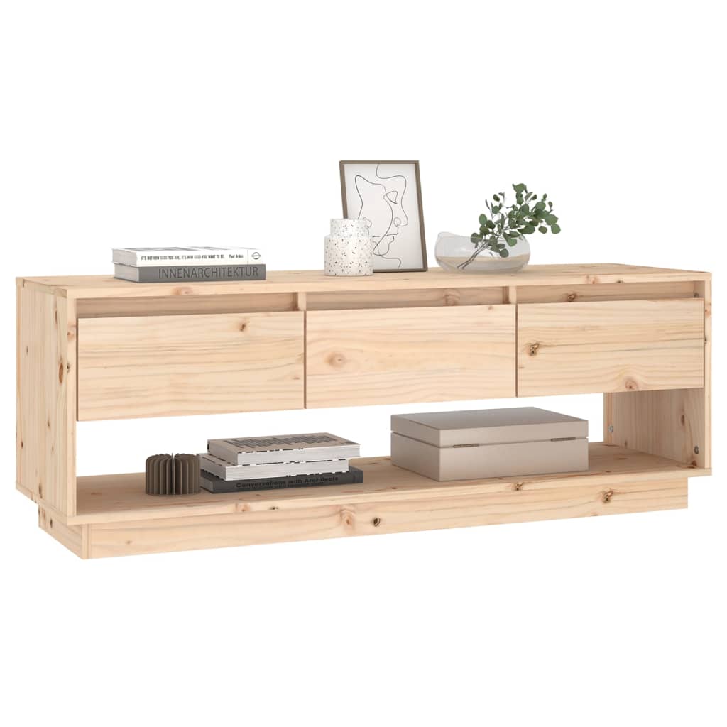 TV Stand Cabinet Solid Wood Pine White/Brown/Natural/Black