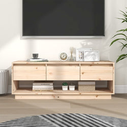 TV Stand Cabinet Solid Wood Pine White/Brown/Natural/Black