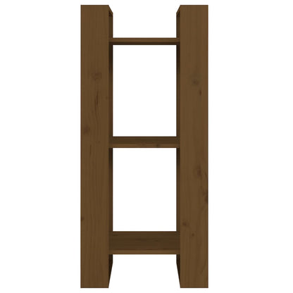 Book Cabinet Room Divider Honey Brown Solid Wood