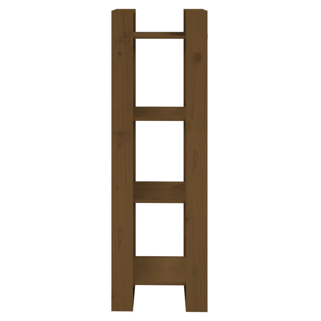 Book Cabinet/Room Divider Honey Brown Solid Wood - 41×35×125cm