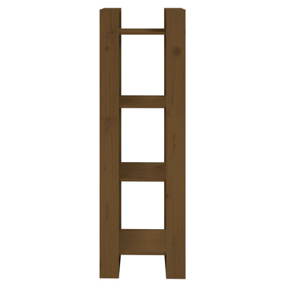 Book Cabinet/Room Divider Honey Brown Solid Wood - 41×35×125cm