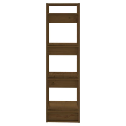 Book Cabinet/Room Divider Honey Brown Solid Wood - 41×35×125cm