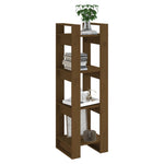 Book Cabinet/Room Divider Honey Brown Solid Wood