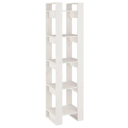 Bookcases/Room Divider Oak/White Solid Wood Pine