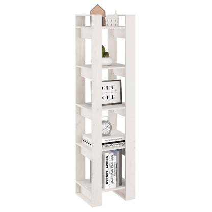 Bookcases/Room Divider Oak/White Solid Wood Pine
