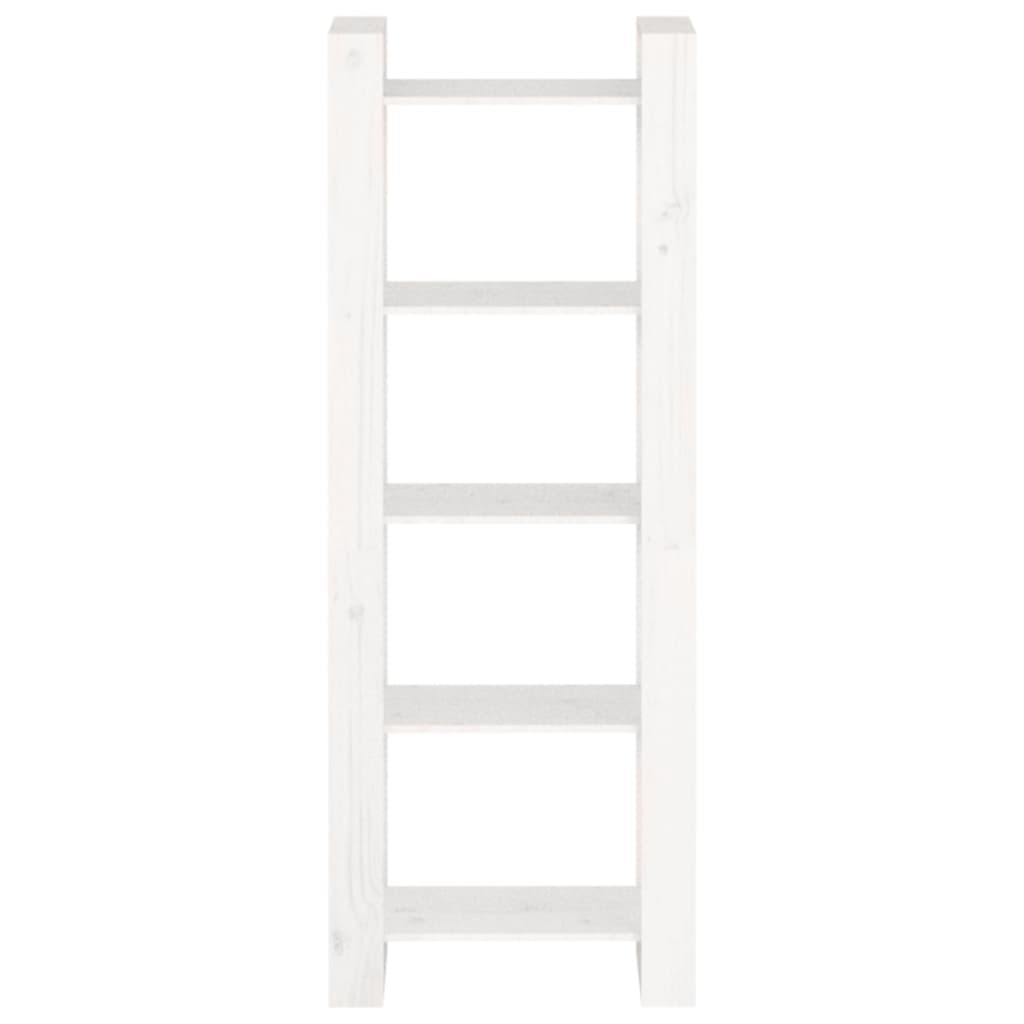 Book Cabinet/Room Divider White Solid Wood