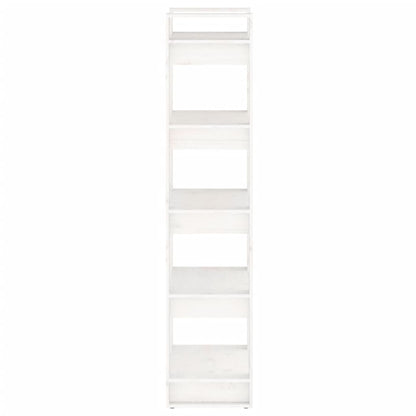 Book Cabinet/Room Divider White Solid Wood